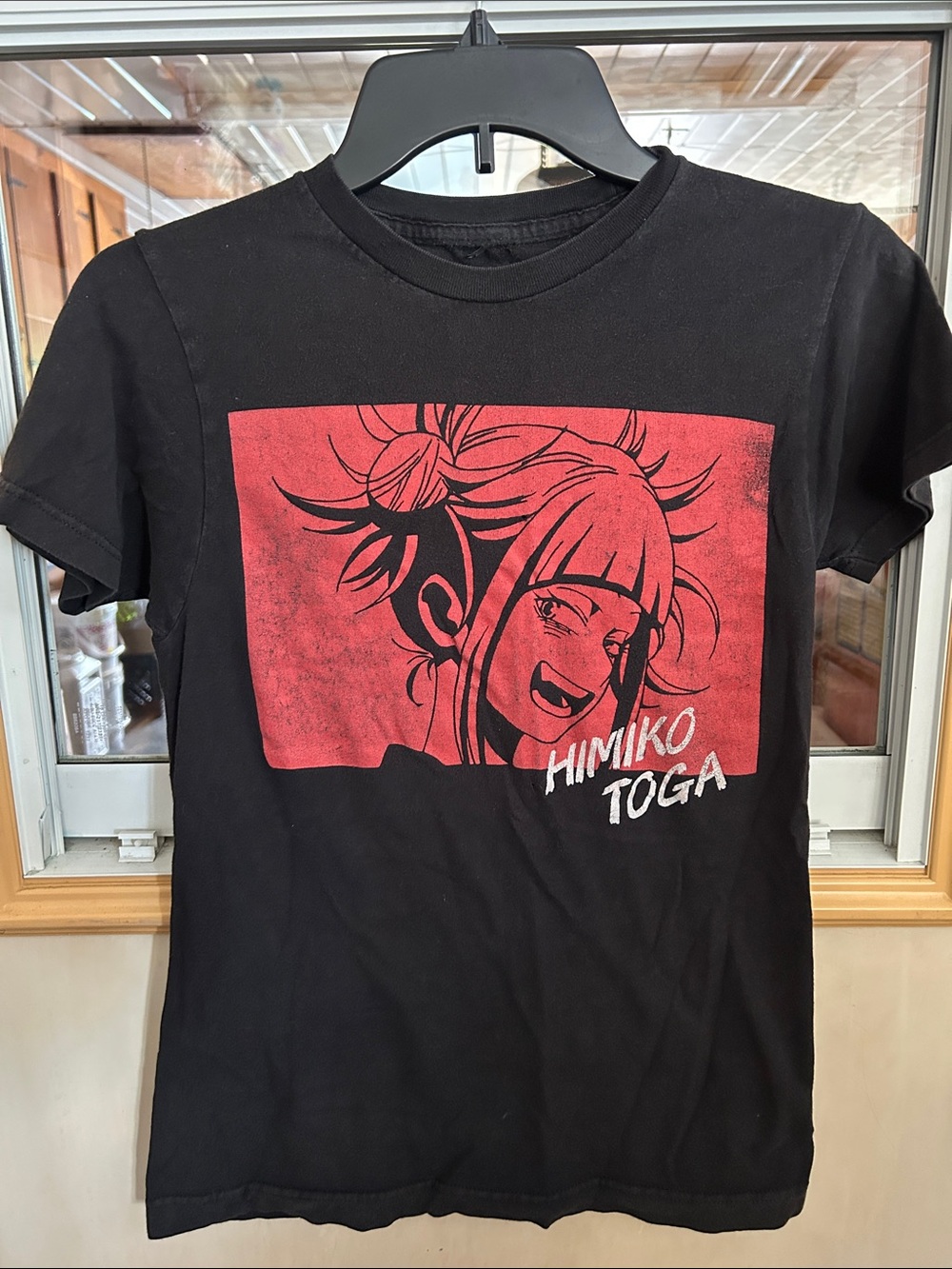 Hot Topic Black T-Shirt with Red Himiko Toga Graphic